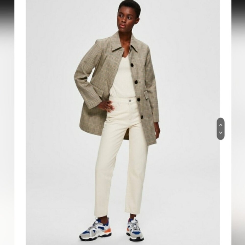 Selected Femme High Waist Slim Tapered Fit Organic Cotton Jean